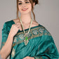 Rajwada Women Shades Of Green Long Necklace Set