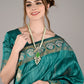 Rajwada Women Shades Of Green Long Necklace Set