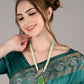 Rajwada Women Shades Of Green Long Necklace Set