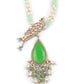 Rajwada Women Shades Of Green Long Necklace Set