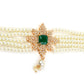 Rajwada Women Royal White Pearls Choker Neck Piece