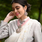 Rajwada Women Pink Antique Long Necklace Set