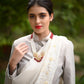Rajwada Women Gorgeous White And Red Long Necklace Set