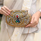 Rajwada Women Bronze Colored Metal Clutch