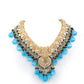 Rajwada Women Shades Of Blue Choker Necklace Set