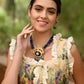 Rajwada Women Dark Blue Royal Long Necklace Set