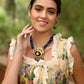 Rajwada Women Dark Blue Royal Long Necklace Set