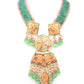 Rajwada Women Green Royal Meenakari Long Necklace Set