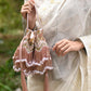 Rajwada Women Pink Tassel Potli Bag