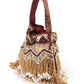 Rajwada Women Brown And Gold Tassel Potli Bag
