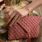 Rajwada Women Bronze Woven And Beaded Sling Bag