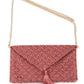 Rajwada Women Bronze Woven And Beaded Sling Bag