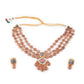 Rajwada Women Triple Layered Brown Beads Neck Piece