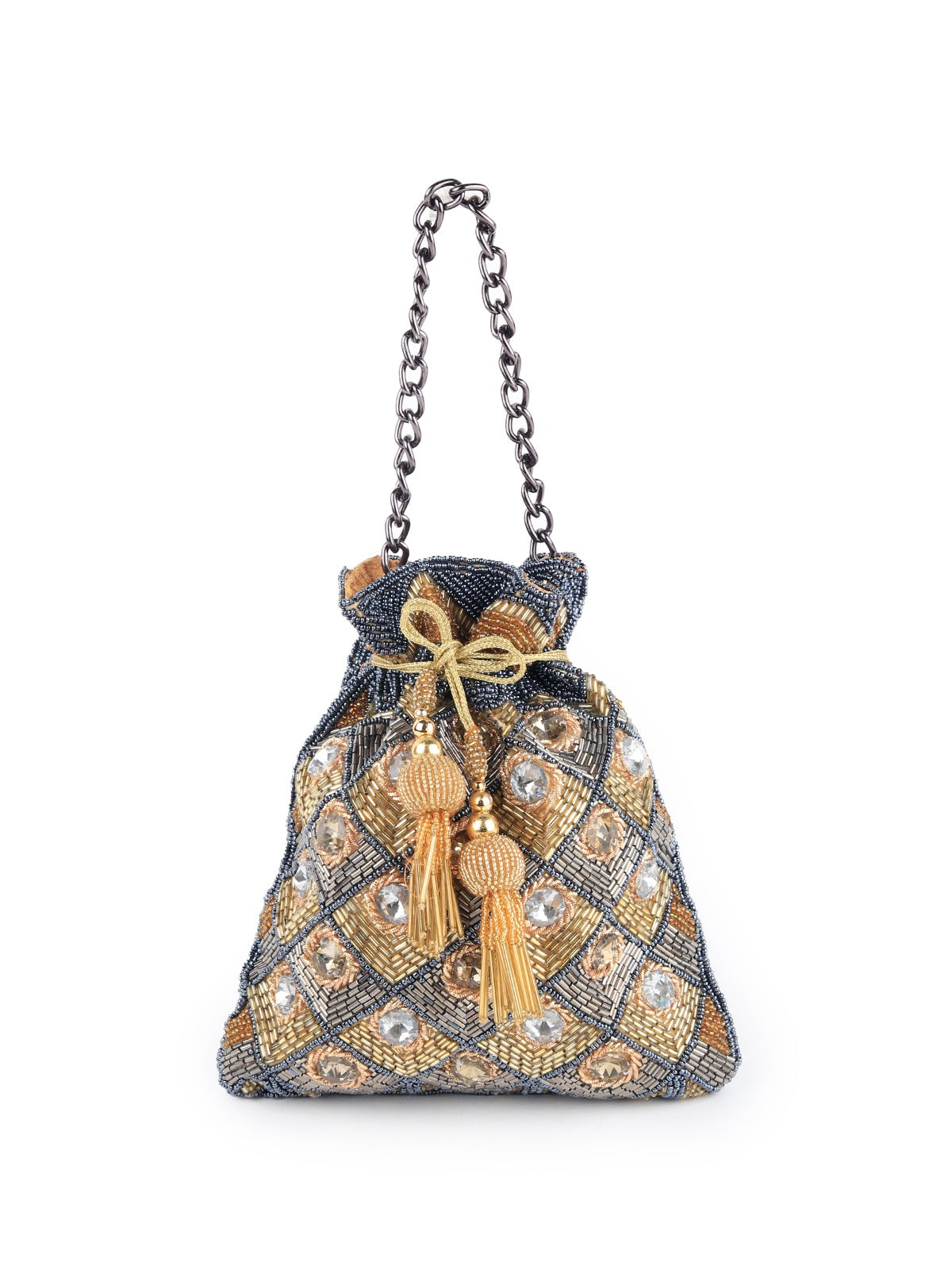Rajwada - Heavily Embellished Multicolor Potli