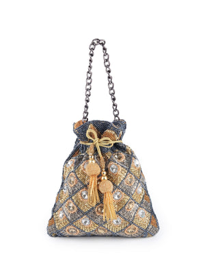 Rajwada - Heavily Embellished Multicolor Potli