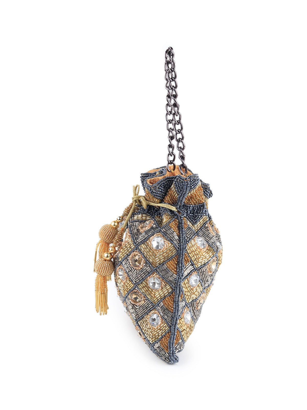Rajwada - Heavily Embellished Multicolor Potli