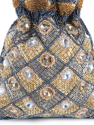 Rajwada - Heavily Embellished Multicolor Potli