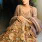 Brown Silk Blend Embroidered Stitched Lehenga Choli