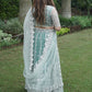 Rajwada Women Green Net Semi Stitched Lehenga With Unstitched Blouse
