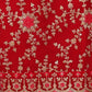 Rajwada Women Red Faux Georgette Embroidered Semi Stitched Palazzo Suit