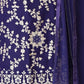 Rajwada Women Blue Faux Georgette Embroidered Semi Stitched Palazzo Suit