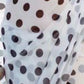 White Georgette Polka Dots Saree With Unstitched Blouse