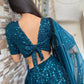 Rajwada Women Designer Green Georgette Semi Stitched Lehenga With Unstitched Blouse