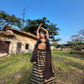Rajwada Women Black Sequence Semi Stitched Lehenga With Unstitched Blouse