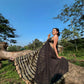 Rajwada Women Black Sequence Semi Stitched Lehenga With Unstitched Blouse