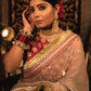 Rajwada Women Beige Organza Saree With Unstitched Blouse