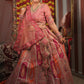 Rajwada Pink Organza Silk Embroidered Semi Stitched Lehenga With Unstitched Blouse For Women
