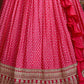 Rajwada Pink Chinon Silk Embroidered Semi Stitched Lehenga With Unstitched Blouse For Women