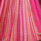 Rajwada Pink Chinon Silk Embellished Semi Stitched Lehenga With Unstitched Blouse For Women