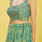 Rajwada Green Organza Silk Embellished Semi Stitched Lehenga With Unstitched Blouse For Women