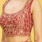 Rajwada Maroon Organza Embellished Semi Stitched Lehenga With Unstitched Blouse For Women