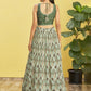 Rajwada Green Chinon Embellished Semi Stitched Lehenga With Unstitched Blouse For Women