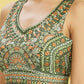 Rajwada Green Chinon Embellished Semi Stitched Lehenga With Unstitched Blouse For Women