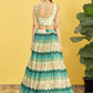 Rajwada Light Green Chinon Embellished Semi Stitched Lehenga With Unstitched Blouse For Women