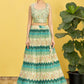 Rajwada Light Green Chinon Embellished Semi Stitched Lehenga With Unstitched Blouse For Women