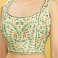 Rajwada Light Green Chinon Embellished Semi Stitched Lehenga With Unstitched Blouse For Women
