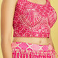 Rajwada Pink Chinon Embellished Semi Stitched Lehenga With Unstitched Blouse For Women