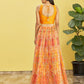 Rajwada Multicolor Organza Embellished Semi Stitched Lehenga With Unstitched Blouse For Women