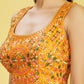 Rajwada Multicolor Organza Embellished Semi Stitched Lehenga With Unstitched Blouse For Women