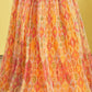 Rajwada Multicolor Organza Embellished Semi Stitched Lehenga With Unstitched Blouse For Women