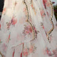 Rajwada White Organza Printed Semi Stitched Lehenga With Unstitched Blouse For Women