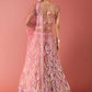 Rajwada Light Pink Soft Net Embellished Semi Stitched Lehenga With Unstitched Blouse For Women