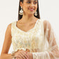 Rajwada Light Yellow Soft Net Embellished Semi Stitched Lehenga With Unstitched Blouse For Women