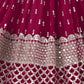 Rajwada Dark Pink Georgette Embroidered Semi Stitched Lehenga With Unstitched Blouse For Women