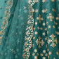 Rajwada Green Art Silk Embroidered Semi Stitched Lehenga With Unstitched Blouse For Women