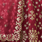 Rajwada Red Art Silk Embroidered Semi Stitched Lehenga With Unstitched Blouse For Women
